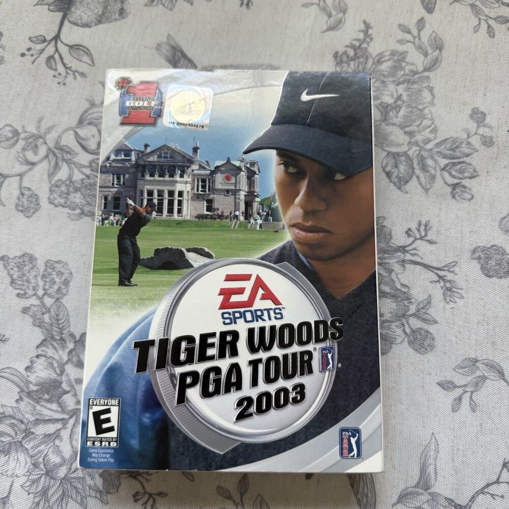 Vtg EA Sports Tiger Woods PGA Tour 2003 PC Game 3-Disc Set Golf Simulation Retro